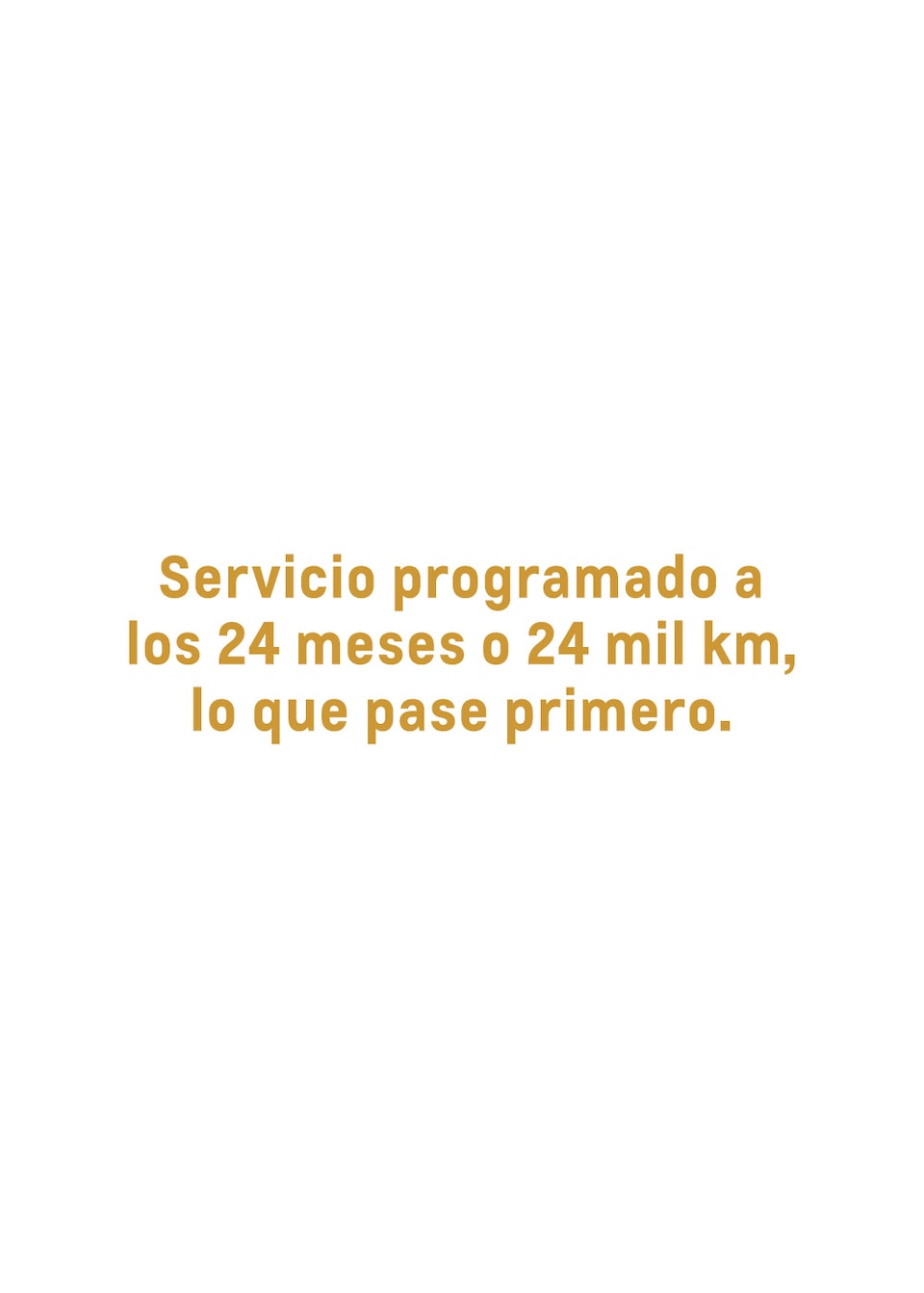 Chevrolet Servicio Certificado programado a los 24 meses o 24 mil kilómetros, lo que pase primero