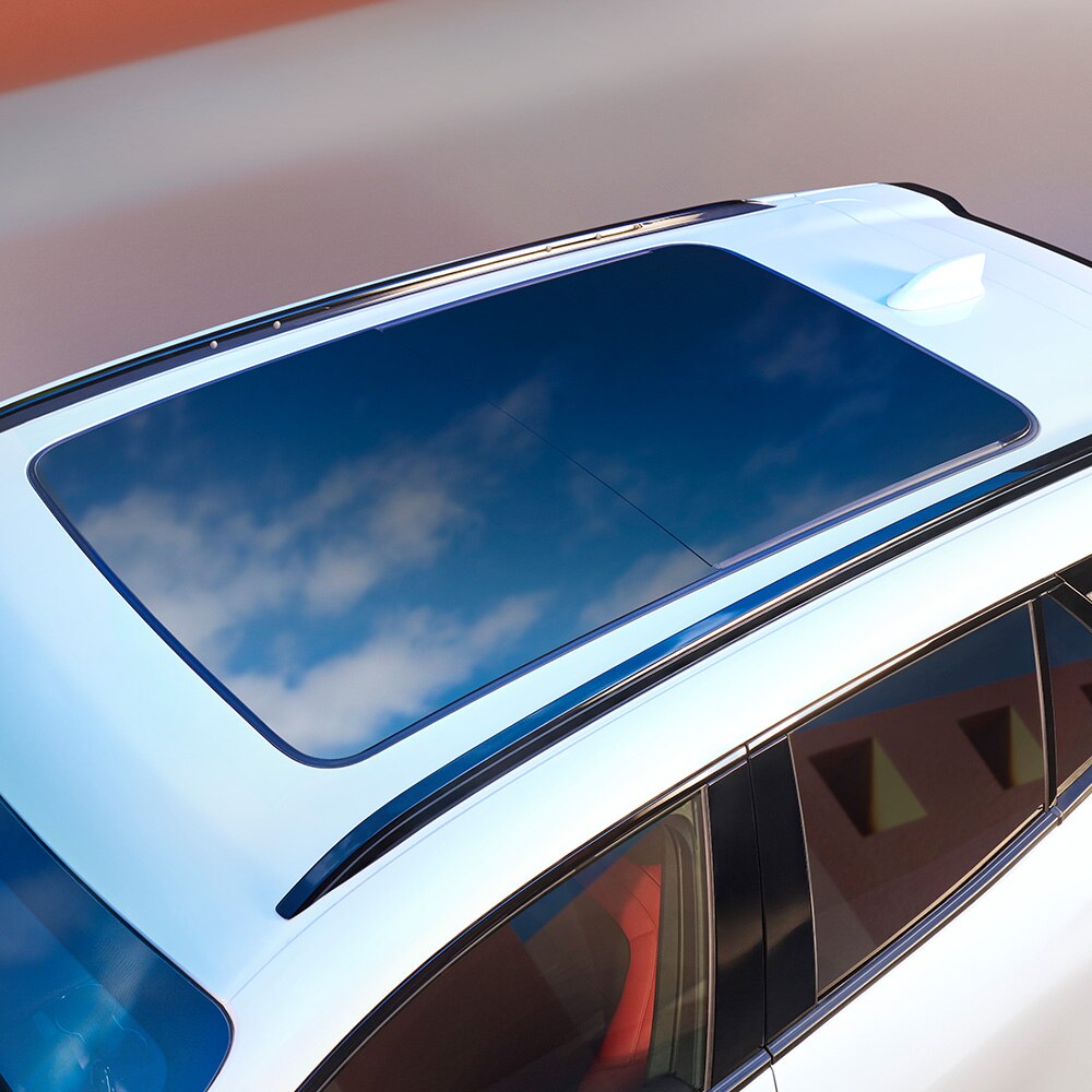 Quemacocos panorámico con apertura electrónica de 3 posiciones de Chevrolet Blazer EV 2025, camioneta SUV eléctrica